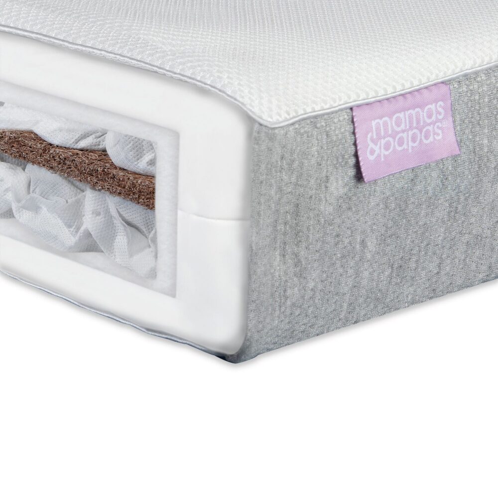 Mamas And Papas Luxury Twin Spring Cotbed Mattress 140 x 70cm