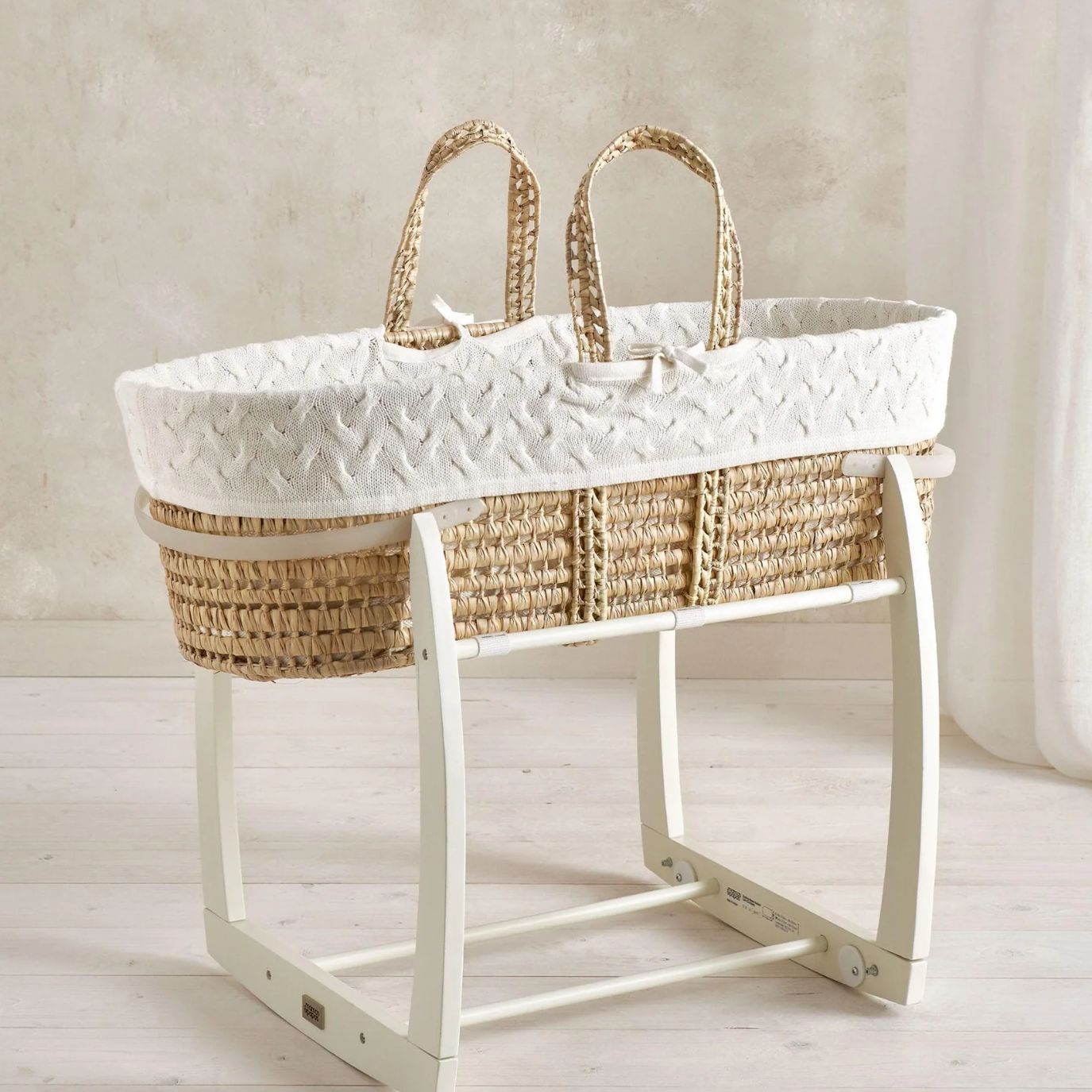 MAMAS AND PAPAS MOSES WHITE CABLE KNIT