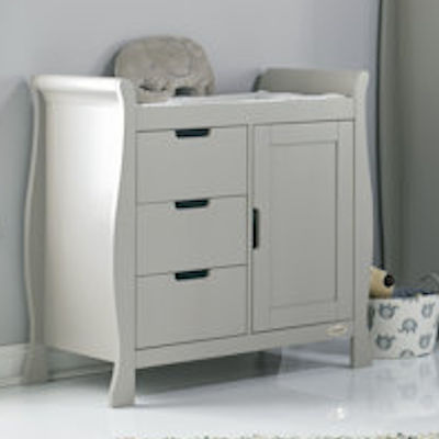 O Baby Stamford  Closed Changing Unit - Warm grey