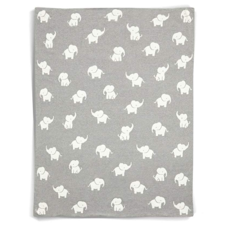 Welcome To The World Grey Elephant Baby Blanket Bumpsnbabies