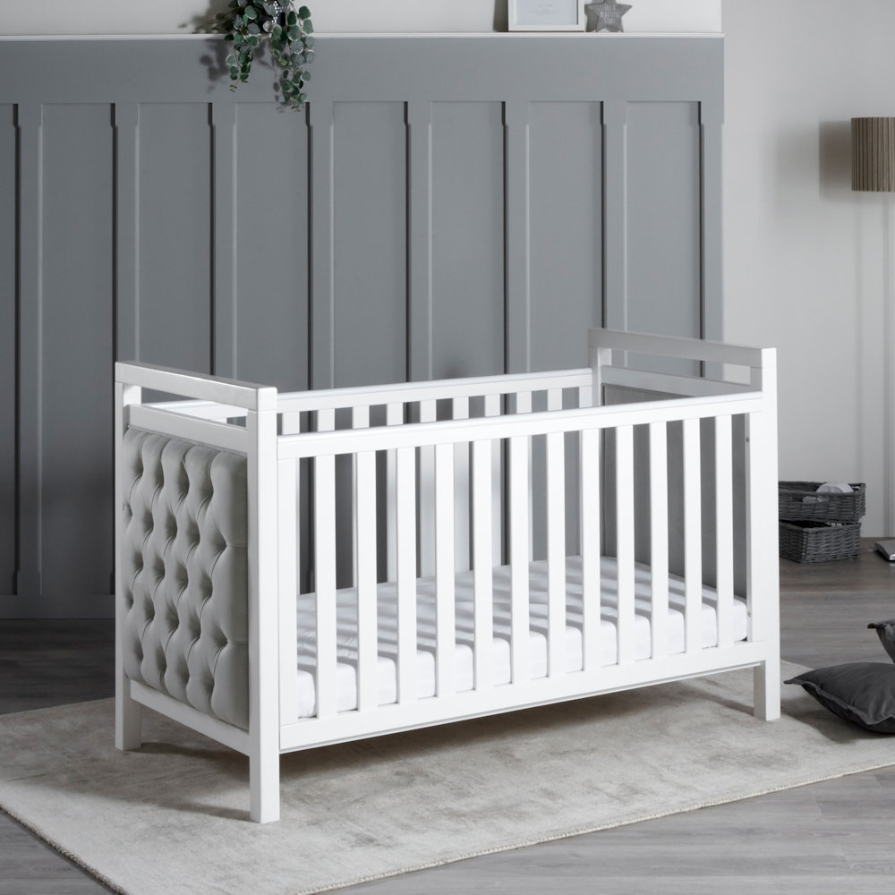 Babymore Velvet Deluxe Cotbed - White