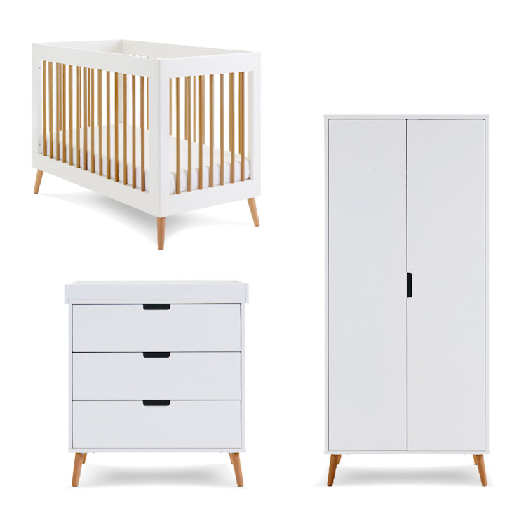 OBaby Maya Mini 3-Piece Roomset - White/Natural