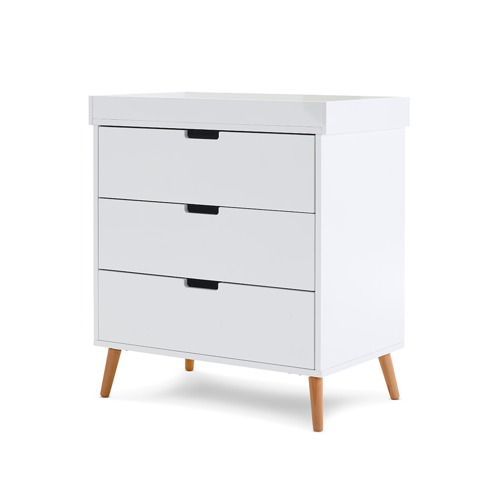 OBaby Maya Dresser/Changer - White/Natural