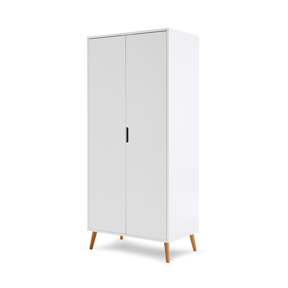 OBaby Maya Double Wardrobe - White/Natural
