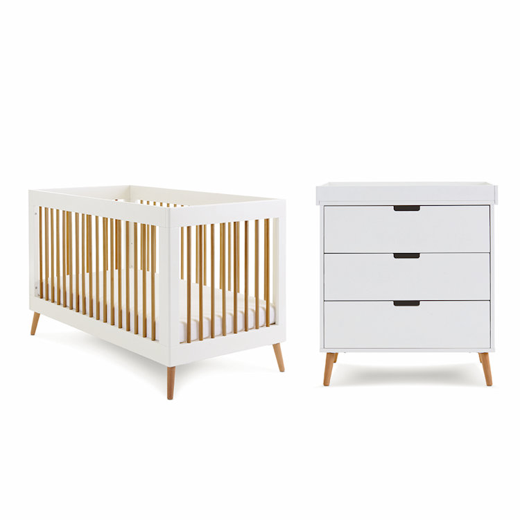 OBaby Maya 2-Piece Roomset - White/Natural