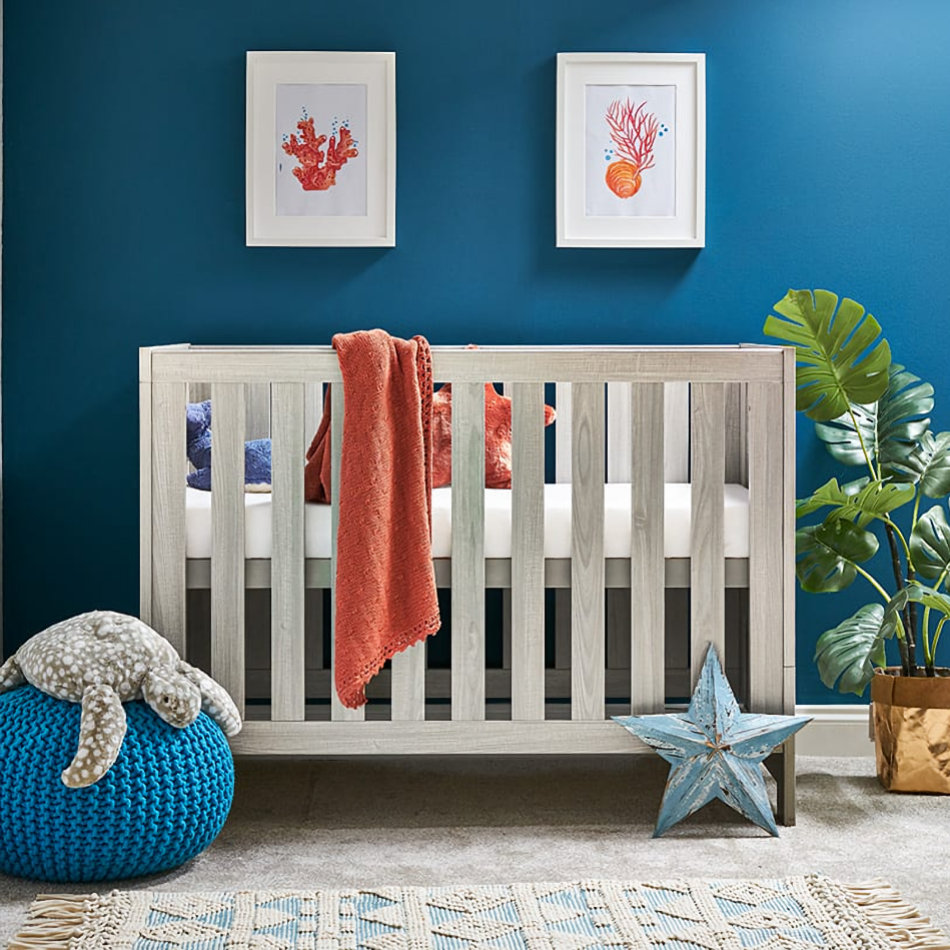 OBaby Nika Mini Cotbed - Grey Wash