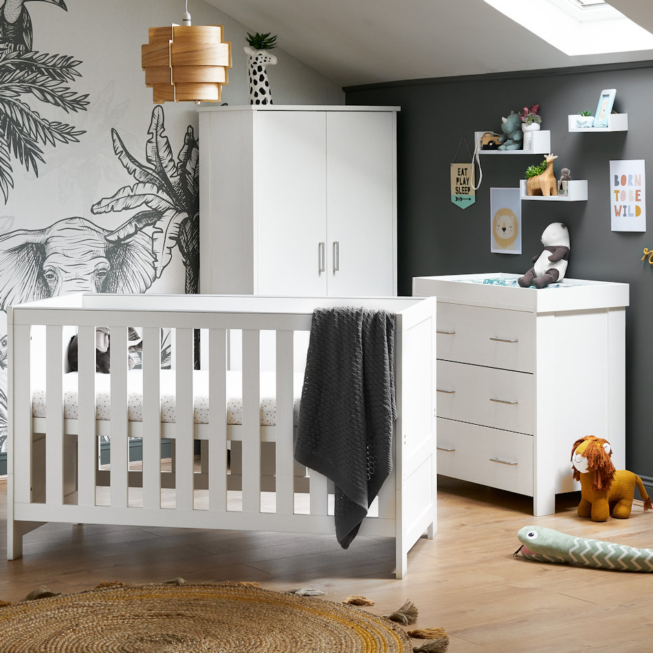 OBaby Nika 3 Piece Set - White Wash