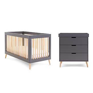 OBaby Maya 2-Piece Roomset - Slate/Natural