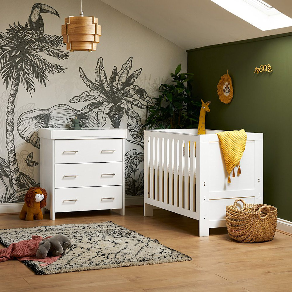 OBaby Nika Mini 2 Piece Roomset - White Wash