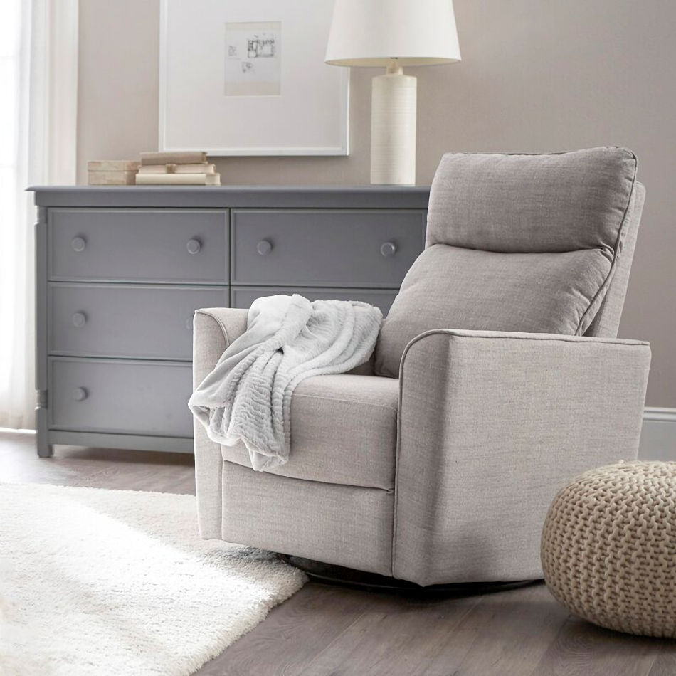 OBaby Savannah Swivel Glider Chair - Pebble