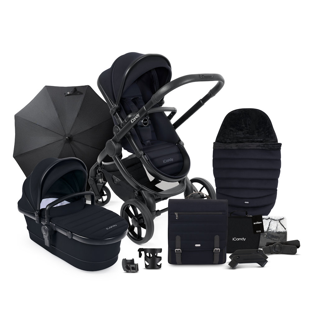 iCandy Peach 7 Single Bundle Jet Black Edition Bumpsnbabies