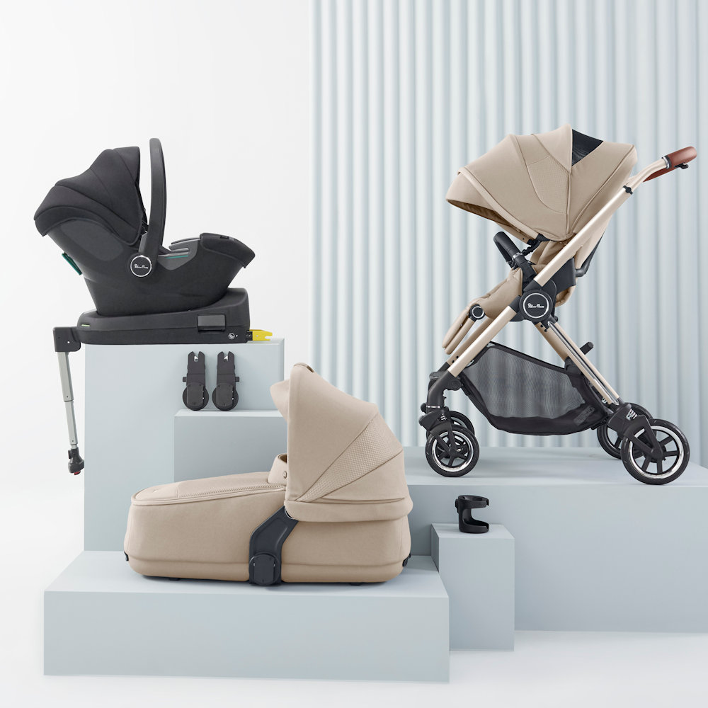 Silver Cross Dune with Compact Folding Carrycot and Travel Pack - Stone ...