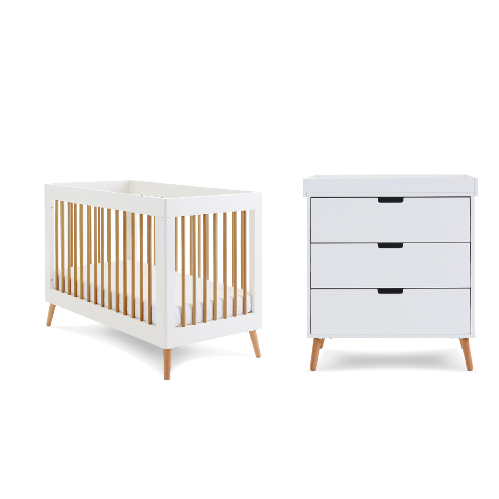 OBaby Maya Mini 2-Piece Roomset - White/Natural