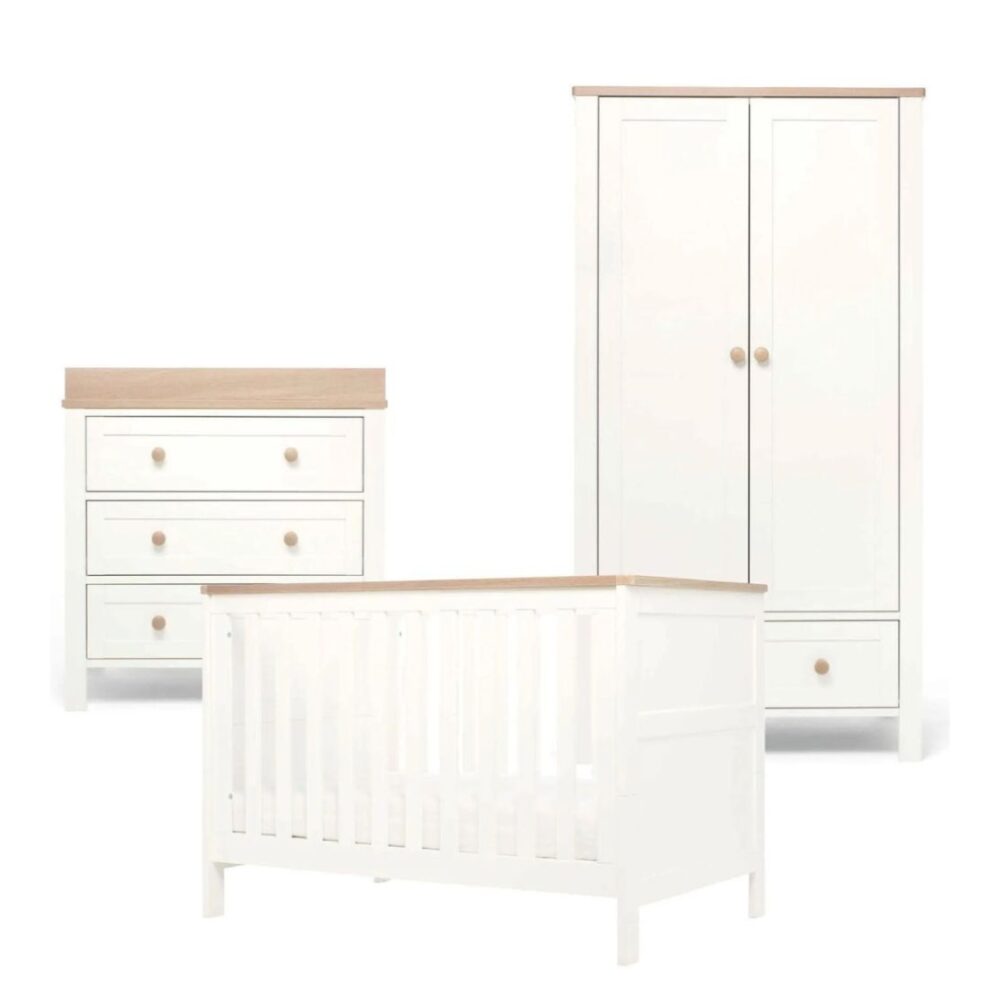 Mamas & Papas Wedmore 3 Piece Furniture Range - White/Natural
