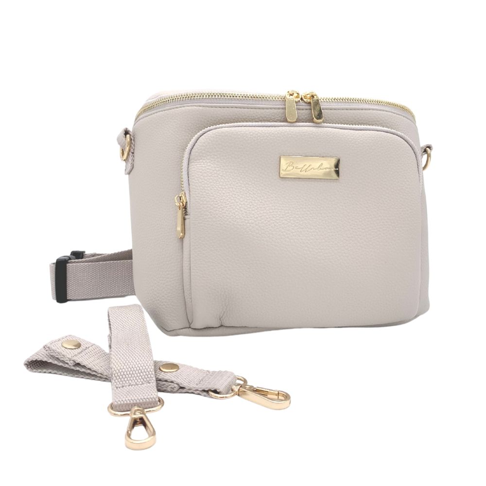 Cream and gold sling bag