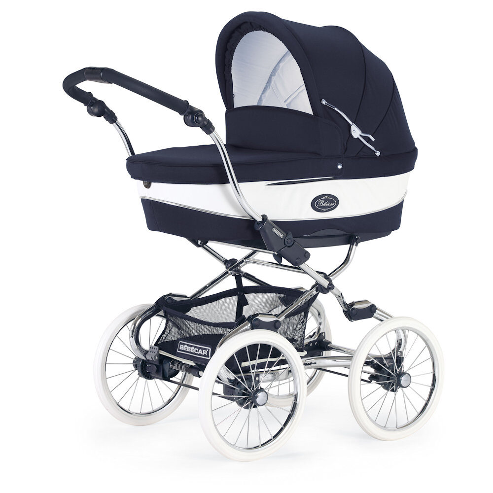 Bebecar Stylo Class+ Combi Pram - Oxford Blue + FREE Carre Bag
