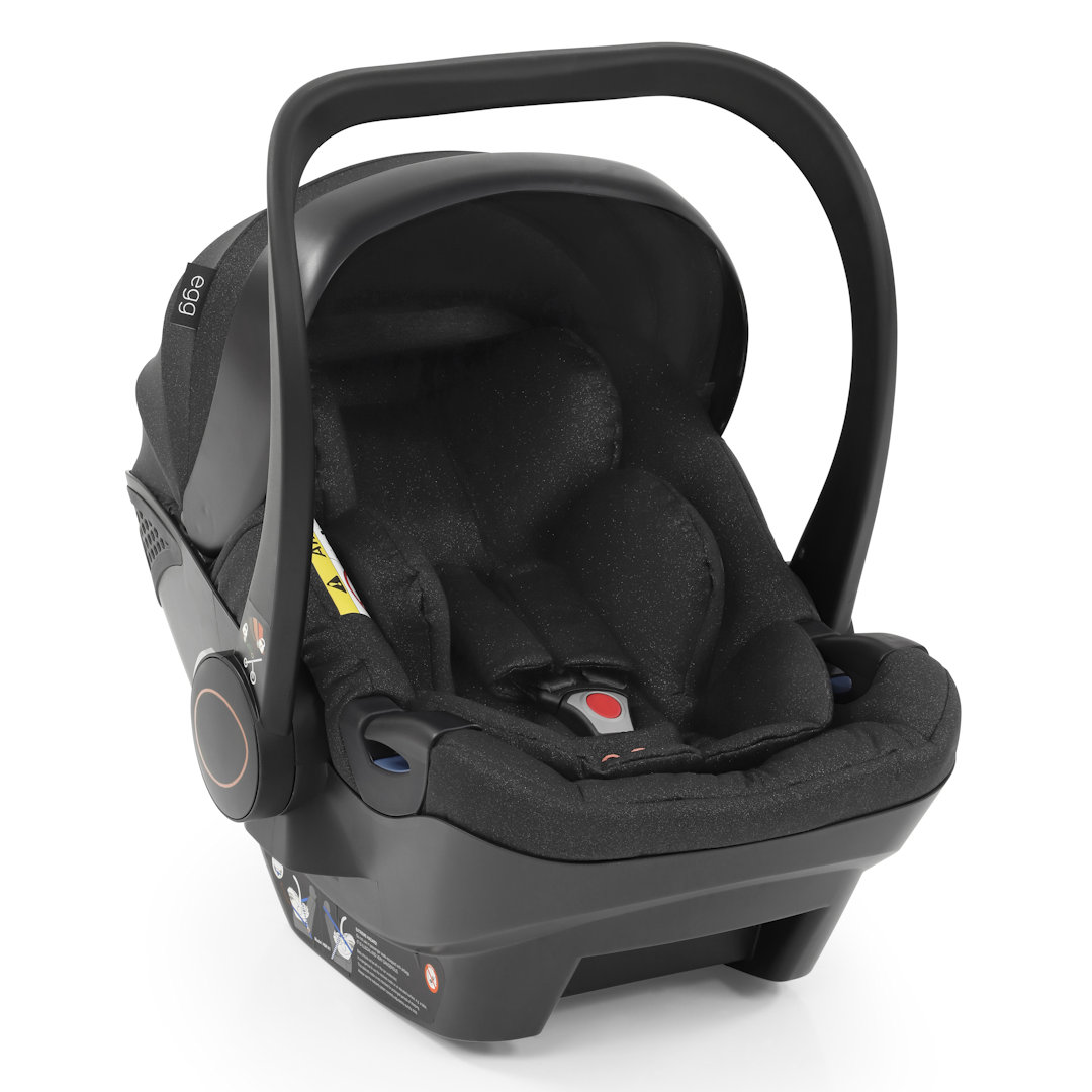 Egg Shell i Size Group 0 Car Seat Diamond Black Bumpsnbabies