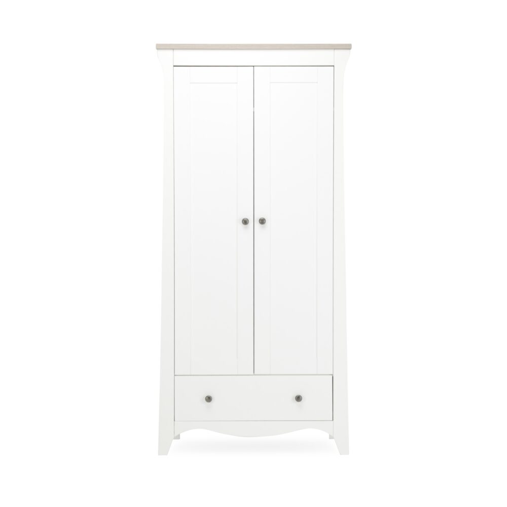 CuddleCo Clara Wardrobe - White & Ash
