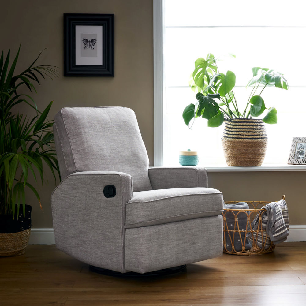 Madison Swivel Glider Recliner Chair – Pebble