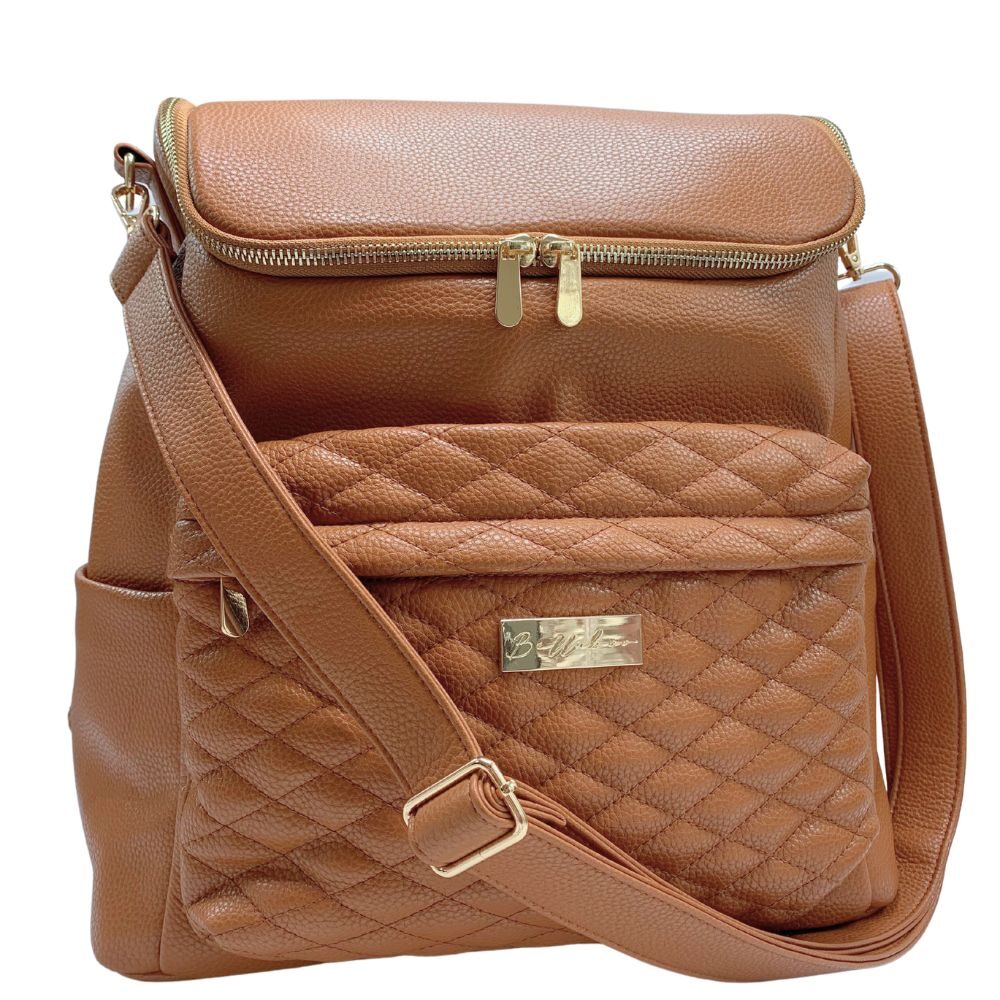 Mabel Baby Changing Bag Tan- Bellaboo
