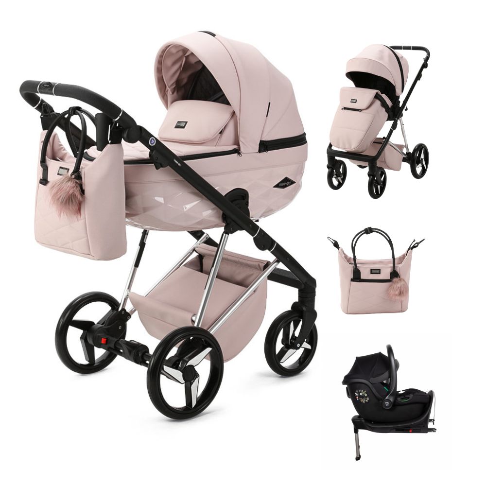 Pink pram with hard base by meego