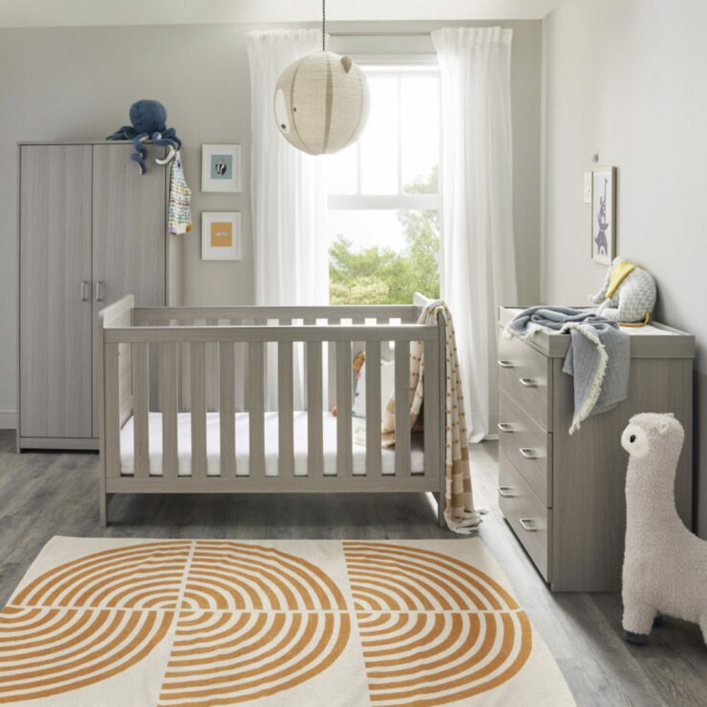 Babymore Caro 3 Piece Nursery Room Set – Grey Wash