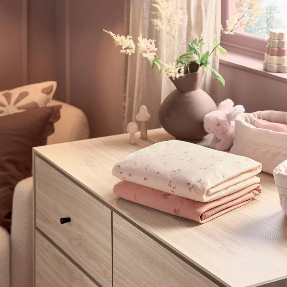 WILDFLOWER FITTED SHEETS FOR THE COTBED