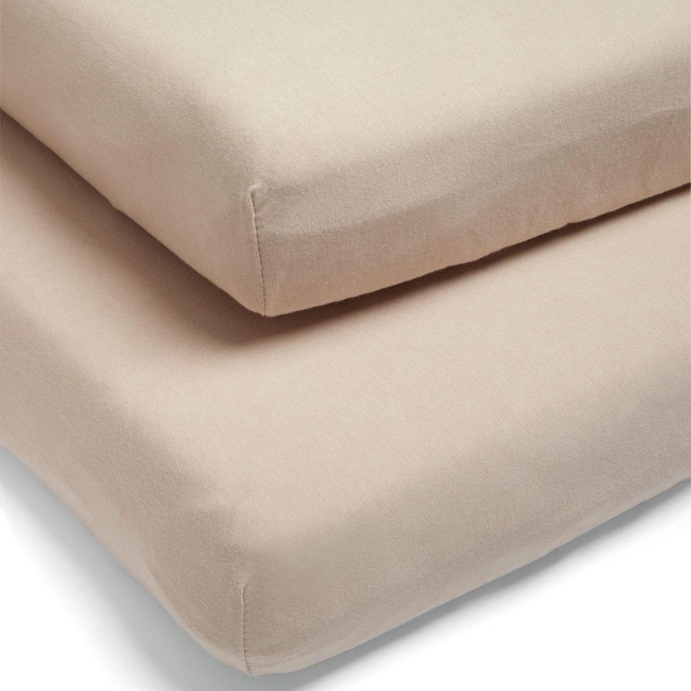 Cotbed Fitted Sheets (2 pack) Mocha - Welcome to the World Duckling