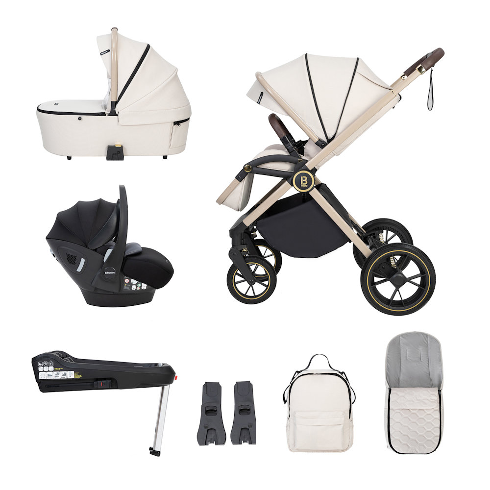 Kai I Size Travel System With I Size Pecan car Seat & Base - Sandstone