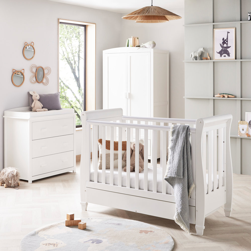 Babymore Eva 3-Piece Nursery Set - White