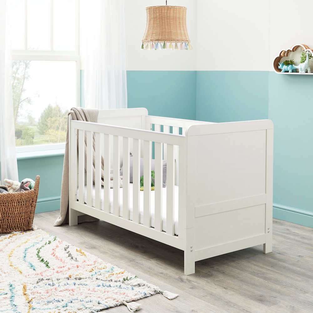 Babymore Caro Cotbed - White Wash