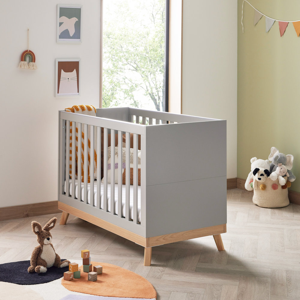 Babymore Mona Mini Cotbed - Grey