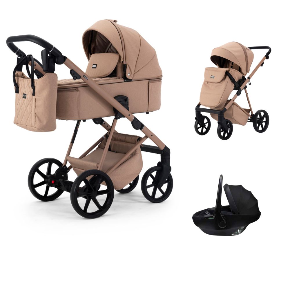 Mee-Go Milano Natura 3 In 1 + Evo Spin Car Seat - Camel