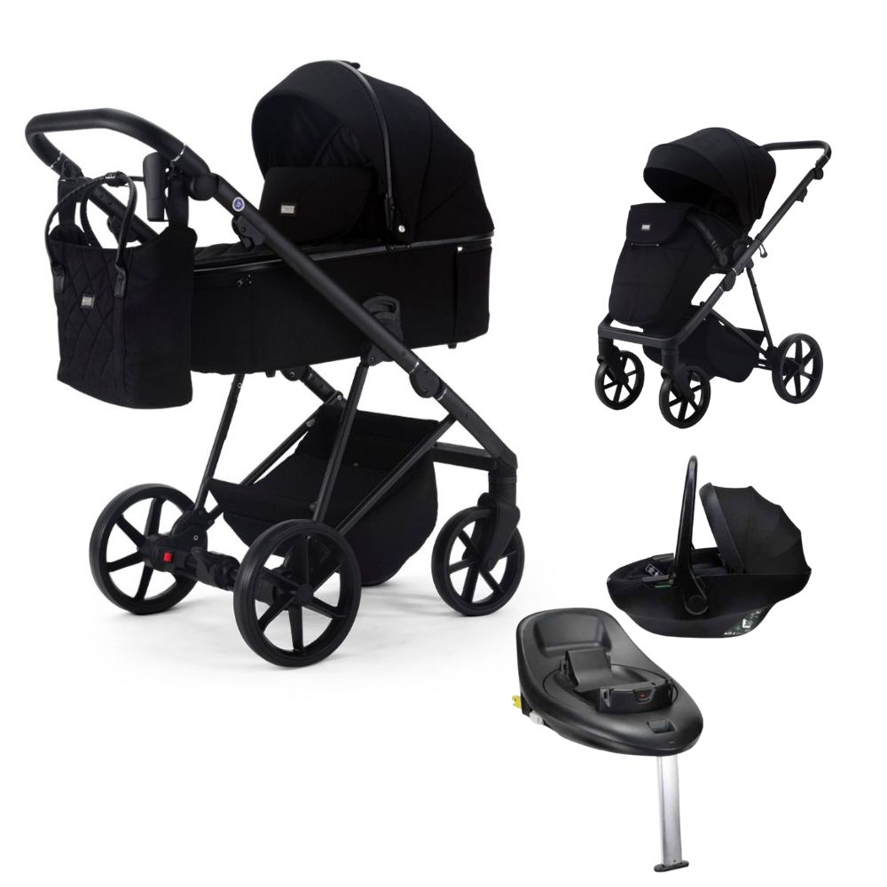 Mee-Go Milano Natura 3 In 1 + Evo Spin Car Seat & 360 Isofix Base – Carbon