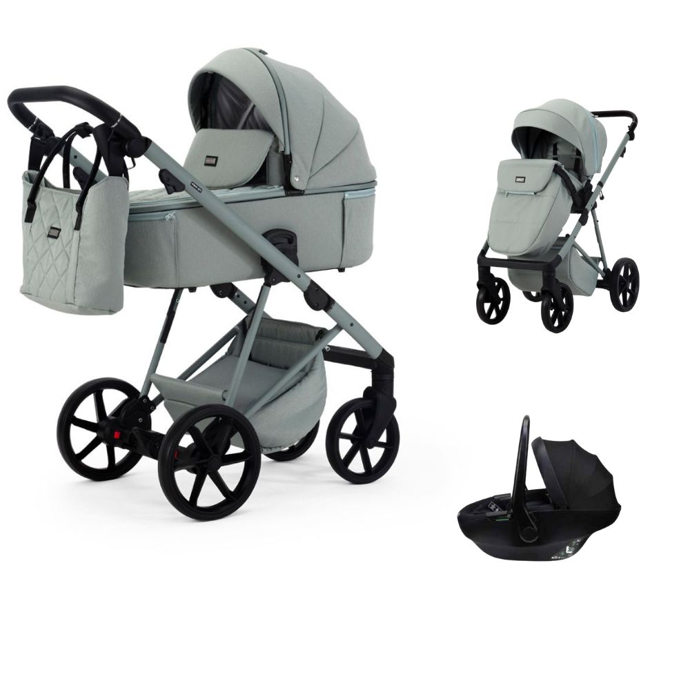 Mee-Go Milano Natura 3 In 1 + Evo Spin Car Seat - Mint