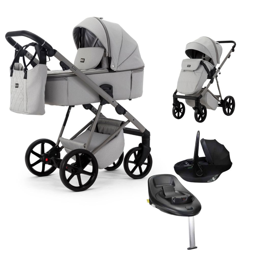 Mee-Go Milano Natura 3 In 1 + Evo Spin Car Seat & 360 Isofix Base – Moon