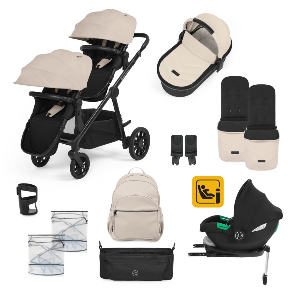 Ickle Bubba Virgo 14 Piece Virgo with cirrus car seat and isofix base stone