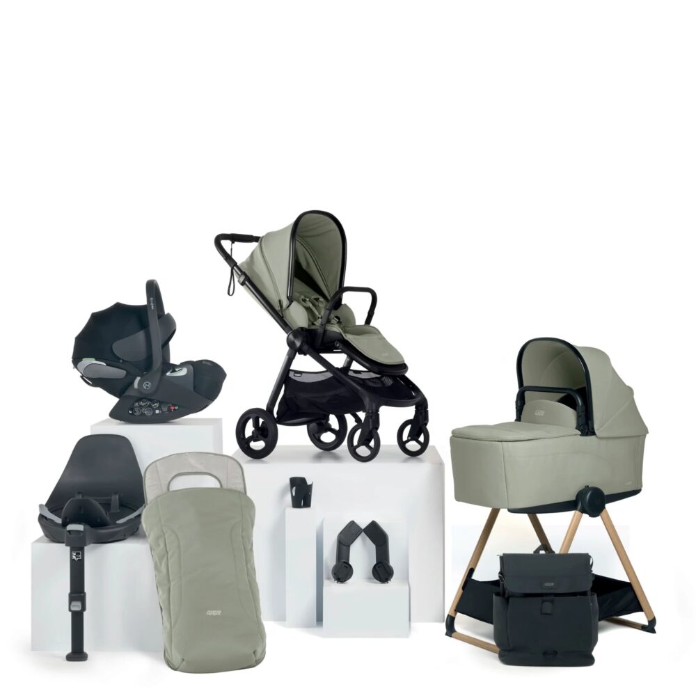 Vardo Complete Car Seat Bundle + Stand - Sage