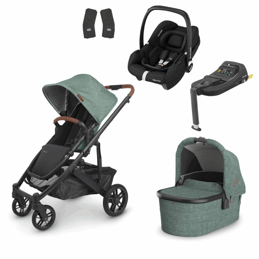 UPPAbaby Cruz V2, Carrycot, Maxi Cosi Cabriofix & Base - Gwen