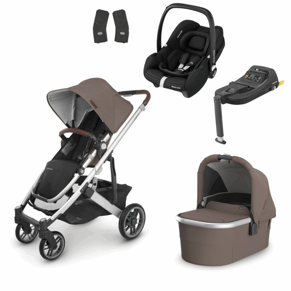 UPPAbaby Cruz V2, Carrycot, Maxi Cosi Cabriofix & Base - Theo