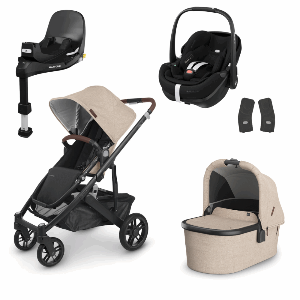 UPPAbaby Cruz V2, Carrycot, Maxi Cosi Pebble 360 Pro2 & Base - Liam
