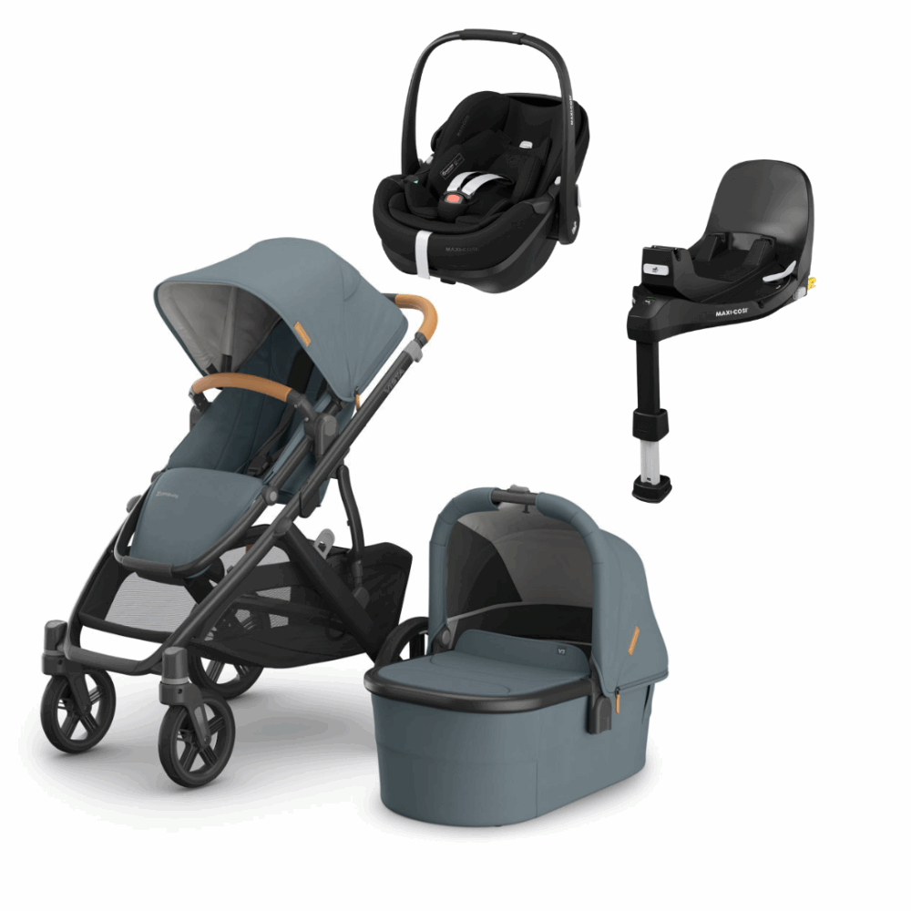 Uppababy Vista V3 & Maxi Cosi Pebble 360 Pro Car Seat Bundle - Dillan