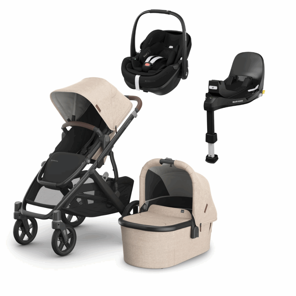 Uppababy Vista V3 & Maxi Cosi Pebble 360 Pro Car Seat Bundle - Liam