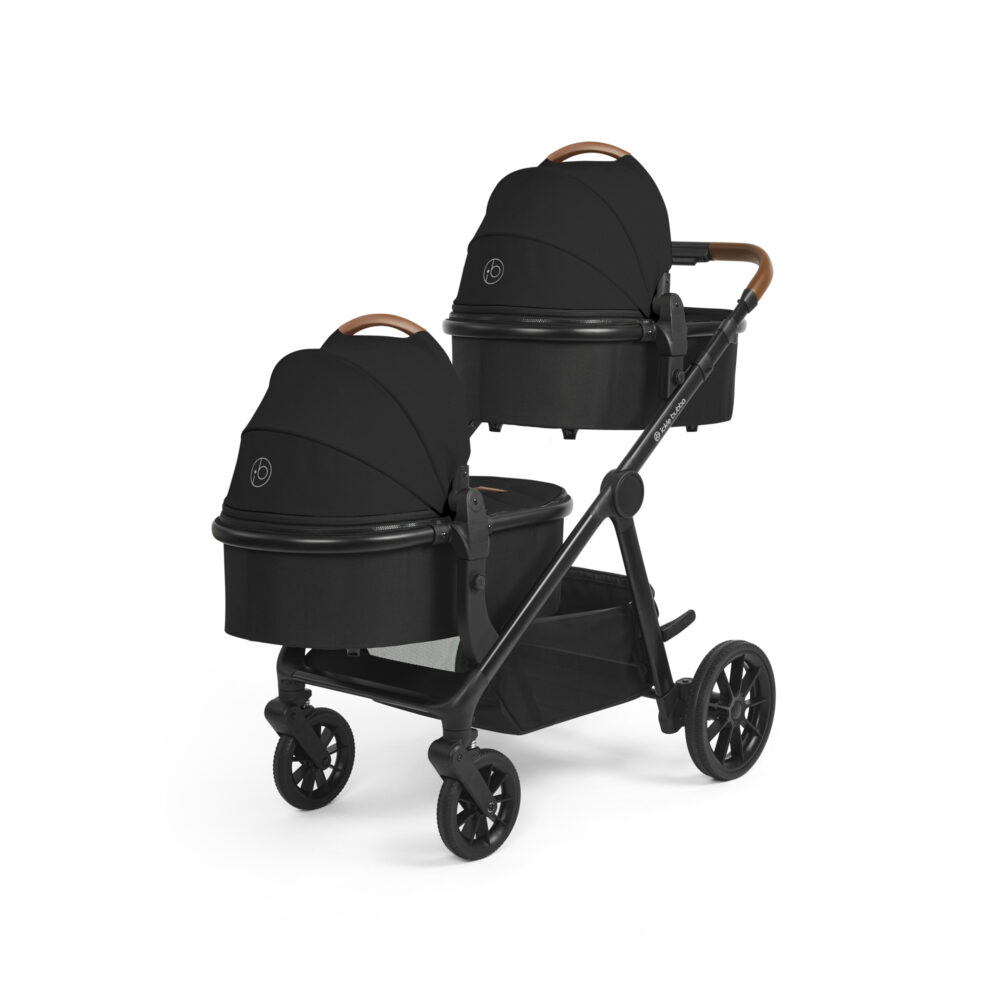 Ickle Bubba Virgo Twin With 2 Carrycots Black