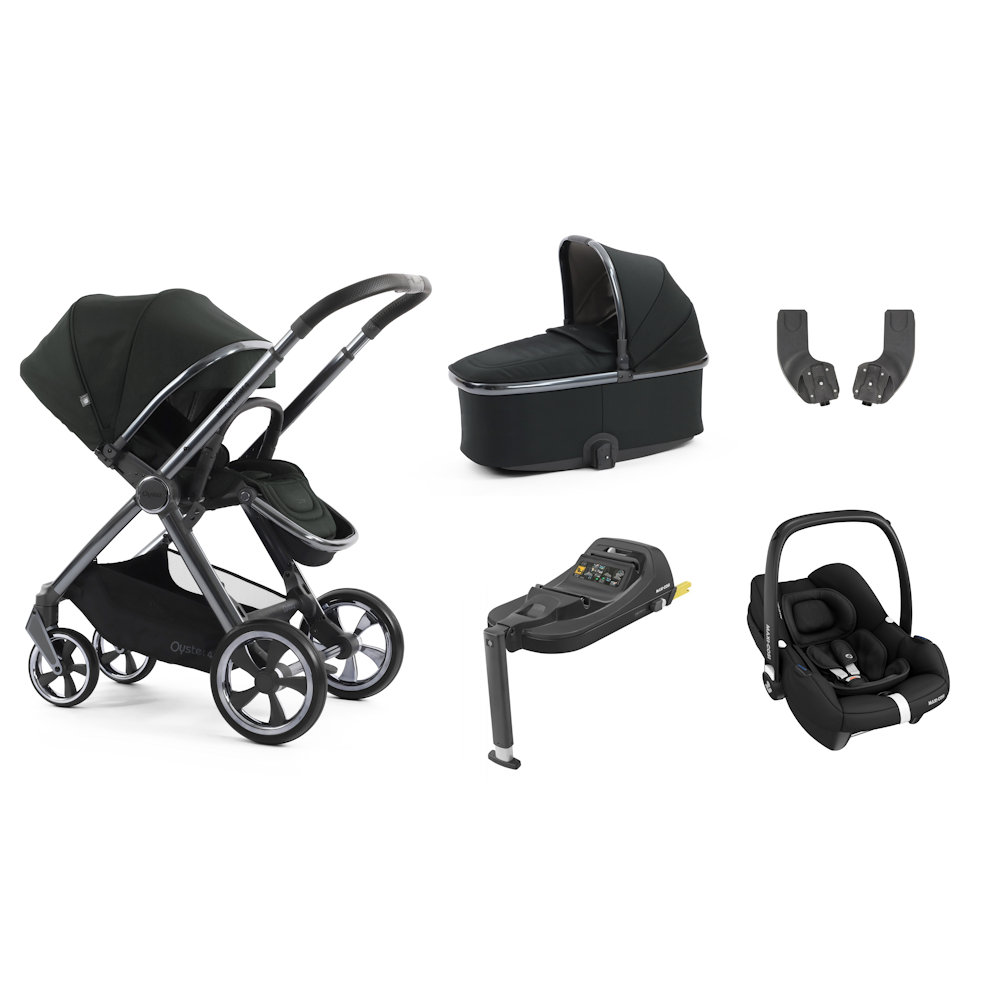 Babystyle Oyster 4 Essential Bundle with Cabriofix Car Seat - Black Olive