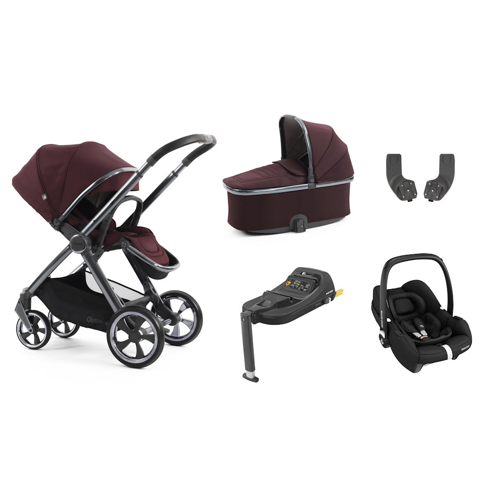 Babystyle Oyster 4 Essential Bundle with Cabriofix Car Seat - Mulberry
