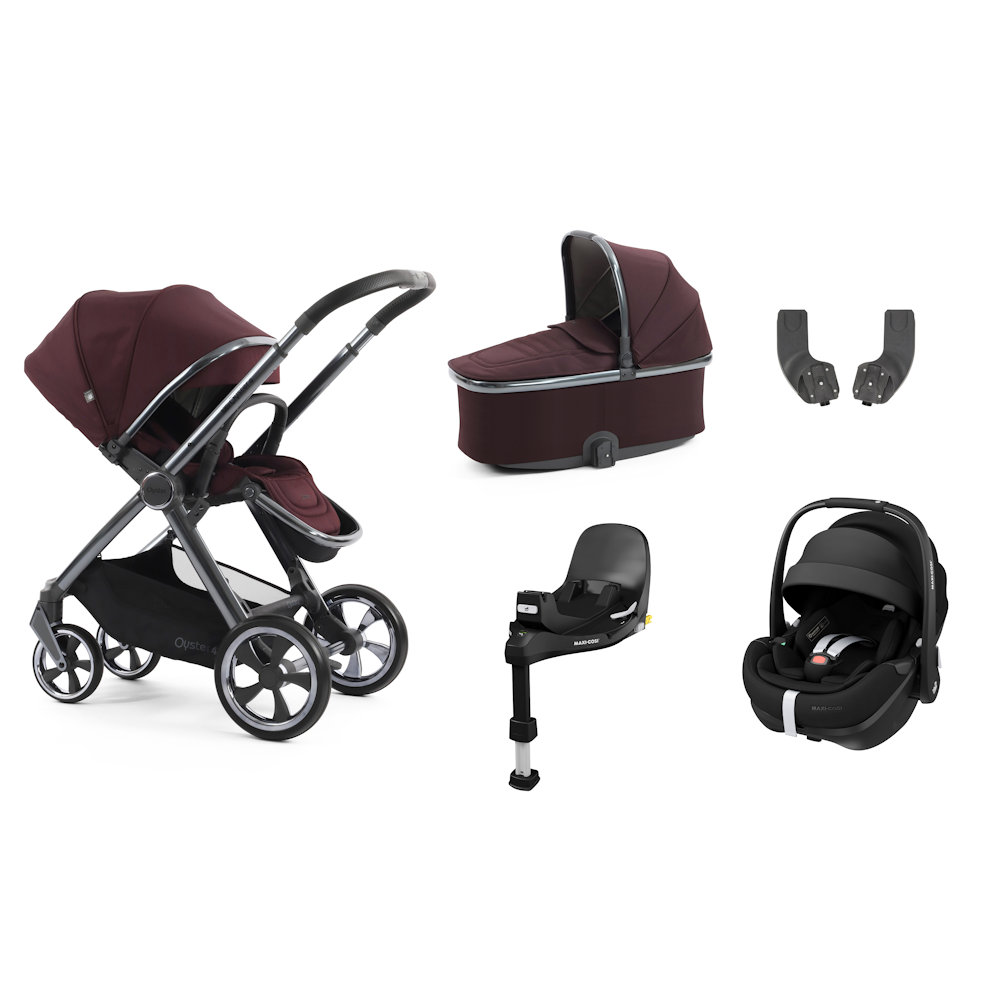 Babystyle Oyster 4 Essential Bundle with Pebble 360 Pro Car Seat - Mulberry