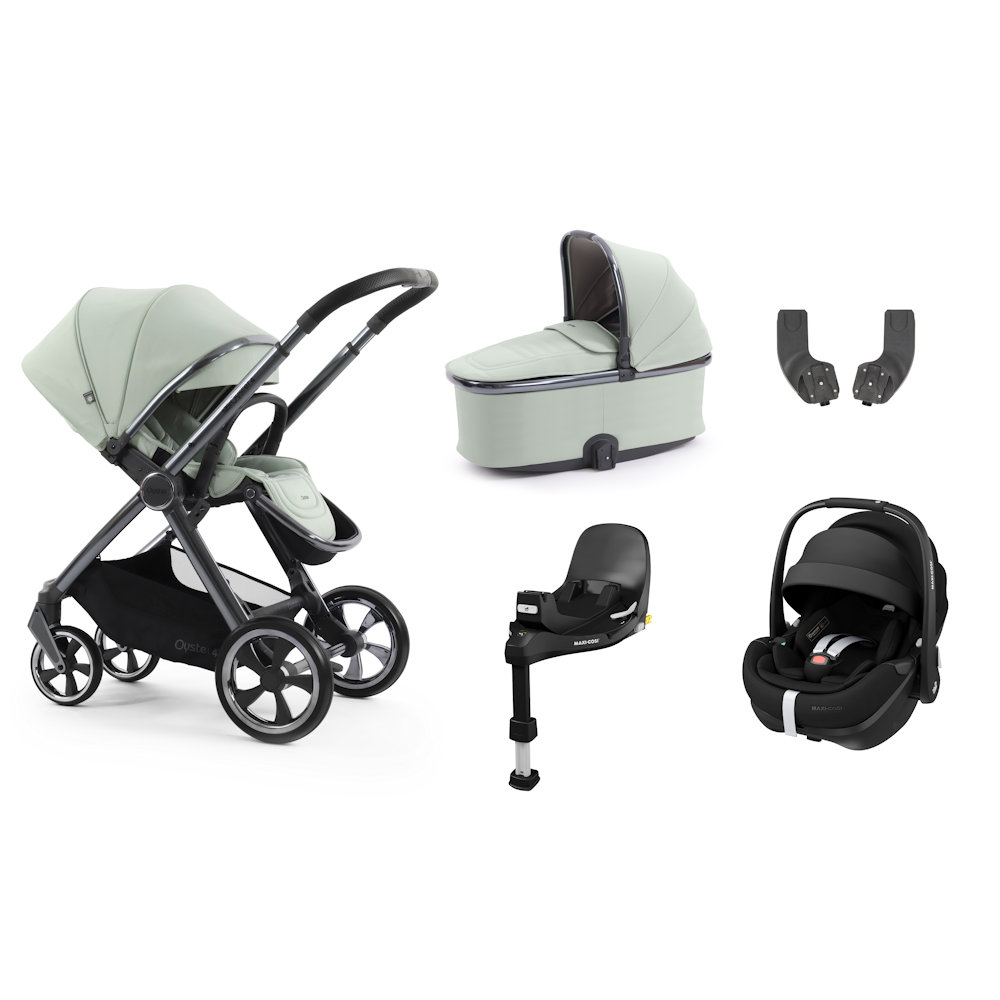 Babystyle Oyster 4 Essential Bundle with Pebble 360 Pro Car Seat - Pistachio