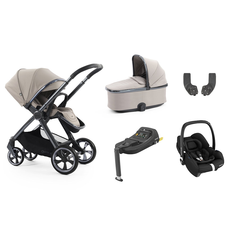 Babystyle Oyster 4 Essential Bundle with Cabriofix Car Seat - Stone