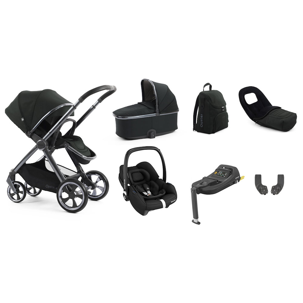 Babystyle Oyster 4 Luxury Bundle with Cabriofix Car Seat - Black Olive